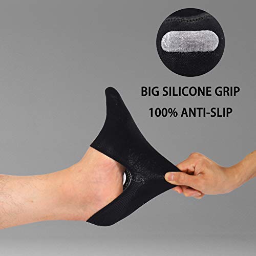 Image of No Show Socks Men Size 9-12 /12-15 - Invisible Low cut Loafer Sneaker Socks With Non-Slip Grip (3 /6 /8Packs)