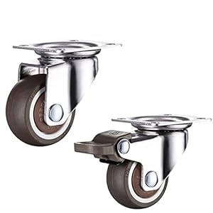 BroBrown TPR Super Mute Räder mit Bremse, 2 Stück