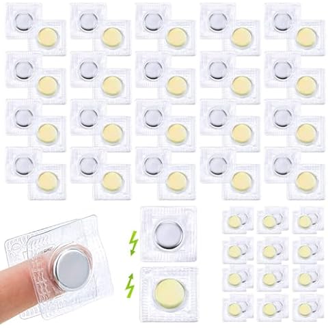 Fireboomoon 32 Pairs 1.18 Inch Invisible Hidden Sew Magnetic Snap,PVC Strong Magnetic Closures Fastener Snaps Buttons for Purses Handbag Clothing DIY Crafts Cover