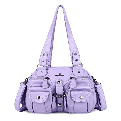 Image of Angel Kiss Hobo Crossbody Purses for Women Shoulder Bag Multipocket Soft Hobo Purses Removable Strap Leather Handbags