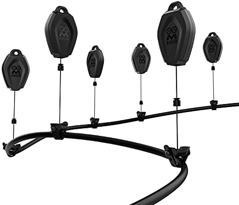 AMVR [Pro Version] VR Cable Management System, 6 Packs Ceiling Pulley System for Oculus Quest/Quest 2/Rift/Rift S/Valve Index/HTC Vive/Vive Pro/HP Reverb G2/PSVR VR Cord Accessories, VR Link Cable