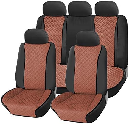 Amazon 自動車 車用 カー用品 カーシートカバー 車バケットシート 防水 汚れ キズ 防止 保護 飲み物 飲料 こぼす おしゃれ トヨタオンダ 1 Set Brown 1 シートカバー 車 バイク