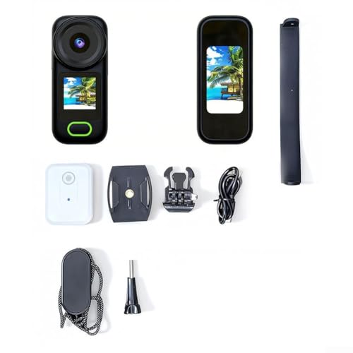 ComfyHarbor Cámara de acción 4K con fotos de 12 MP, pequeña cámara POV manos libres para casco, ciclismo, motocicleta, cámara corporal portátil con soporte magnético y micrófono integrado, (negro)