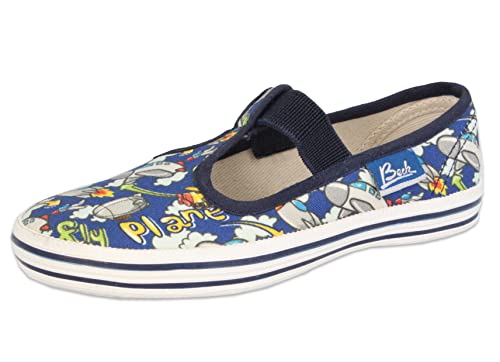Beck Jungen Plane Hausschuh, Blau, 26 EU