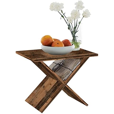 FMD furniture End Table, Particle Board, Old Style Dark, Approx. 55 x 43 x 39 cm Cover