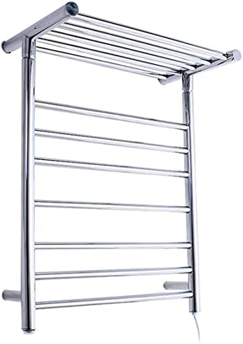 Stainless Steel Electric Heated Towel Rail - 7 Bar Wall-Mounted Towel Warmer and Drying Rack Efficient Heated Towel Rack for Spa-Like Comfort Perfect for Bathrooms.