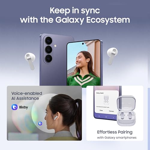 Image of Samsung Galaxy Buds4 (Black) in-Ear Wireless Earbuds with Hi-Fi Audio | Adaptive ANC and EQ 2.0 | 360-Audio | Live Translation | Head Gesture Control | IP54