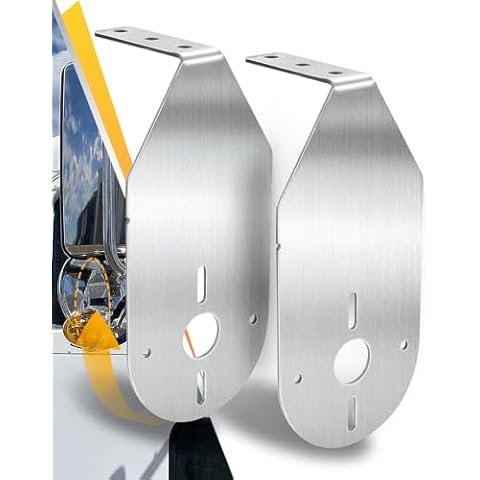 Straight Mirror Watermelon Light Bracket, Stainless Steel Truck Turn Signal Holder, Universal Mirror Turn Signal Bracket, 2Pack Cover