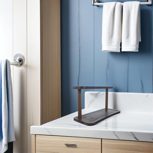 Étagère de rangement bambou compacte pour cosmétiques
