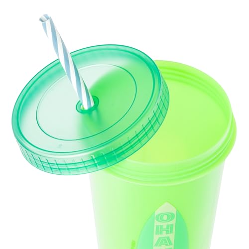 Gobelets Lilo and Stitch en plastique réutilisables de 700 ml avec fleurs - 7