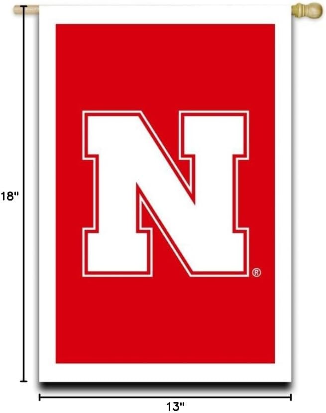 U of Nebraska Garden Flag - 13 x 18 Inches