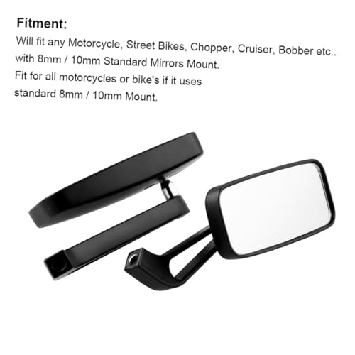 Espejo retrovisor de manillar motocicleta accesorio compatible con Honda retro modificado 4
