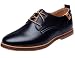 DADAWEN Men's Modern Classic Lace Up Leather Dress Oxfords Shoes Black US Size 12