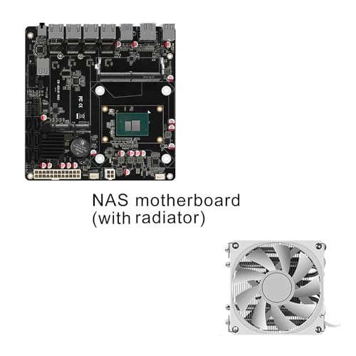 GZBOX NAS マザーボード 第12世代Intel Alder Lake N100 DDR5 RAM NAS コンピュータアクセサリMini-ITX マザーボード HDMI2.1・Type-C・DP1.4b・Audio インターフェイス・SATA3.0*6・LAN Intel 2.5G*4 4K@60Hz の商品画像 1
