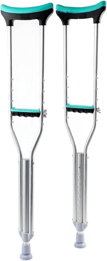 Auxiliary Crutch, Silver, Large, Pack of 2