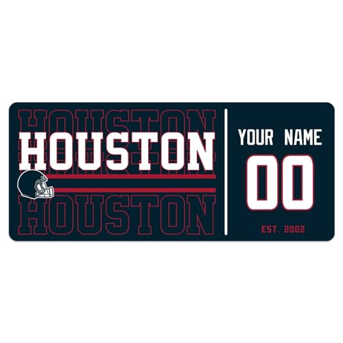Image of ANTKING Houston Mouse Pad Custom Name and Number Desk Pad for Men Women Youth Gifts