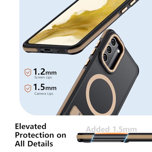 Coque Samsung S22 haut de gamme mate or désert antichoc militaire