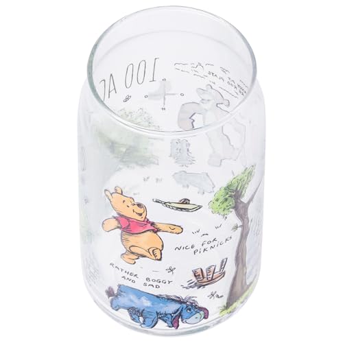Image of Silver Buffalo Disney Winnie the Pooh, 100 Acre Wood, Glass Tumbler, 16 Ounces (Pack of 12)