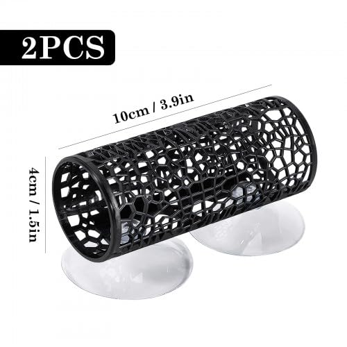 2 Piezas Betta Fish Tunnel Juguete, Escondite Hueco para Acuario con Ventosas Transparentes, Túneles Betta Huecos para Acuario, Decoración de Peces, para Peces Pequeños, Tetras, Peces Ornamentales — view 2