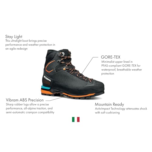 SCARPA Men's Zodiac Tech LT GTX Waterproof Gore-Tex Hiking, Trekking, & Mountaineering Boots2