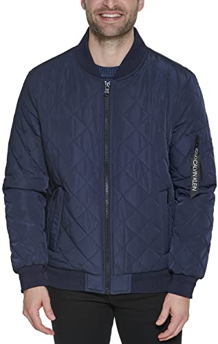 Calvin Klein Mens Lightweight Quilted Bomber Jacket (True Navy, Medium) - Main Image