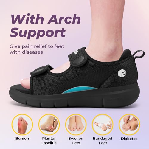 FitVille Diabetic Sandals for Women Wide Width with Arch Support, Adjustable Dual Straps Wide Sandals for Women4