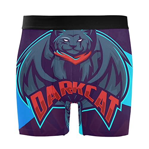 Bóxer para hombre cómodos para el día a día con estampado de gato negro Halloween Vnurnrn