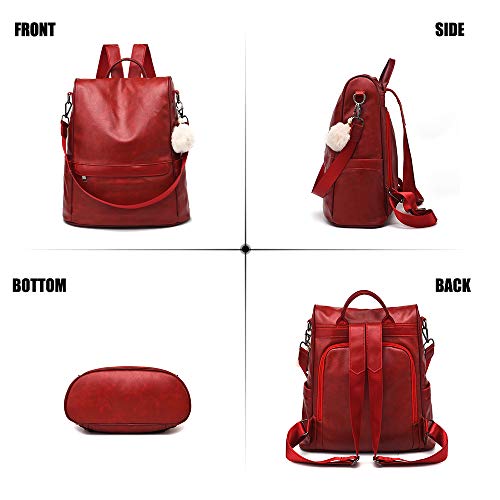 Image of CHERUTY Women Backpack Purse PU Leather Anti-theft Casual Shoulder Bag Fashion Ladies Satchel Bags