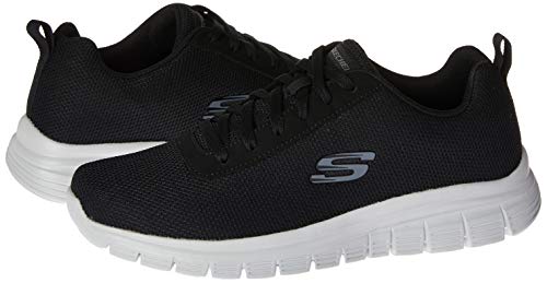 TENIS SKECHERS SKECHERS BURNS-BRANTLEY Masculino Preto/Cinza Escuro 40