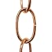 RCH Hardware CH-S56-10-CO-3 Steel Fixture Chain, 8 Gauge, Copper (3 Feet)