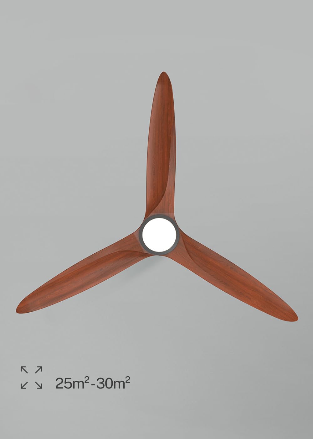 CREATE / WIND CENTURY/Ventilateur de plafond avec lumière noir bois foncé avec télécommande / 40W, programmable, Ø152 cm, 6 vitesses, fonction été-hiver, lumière LED 3 températures