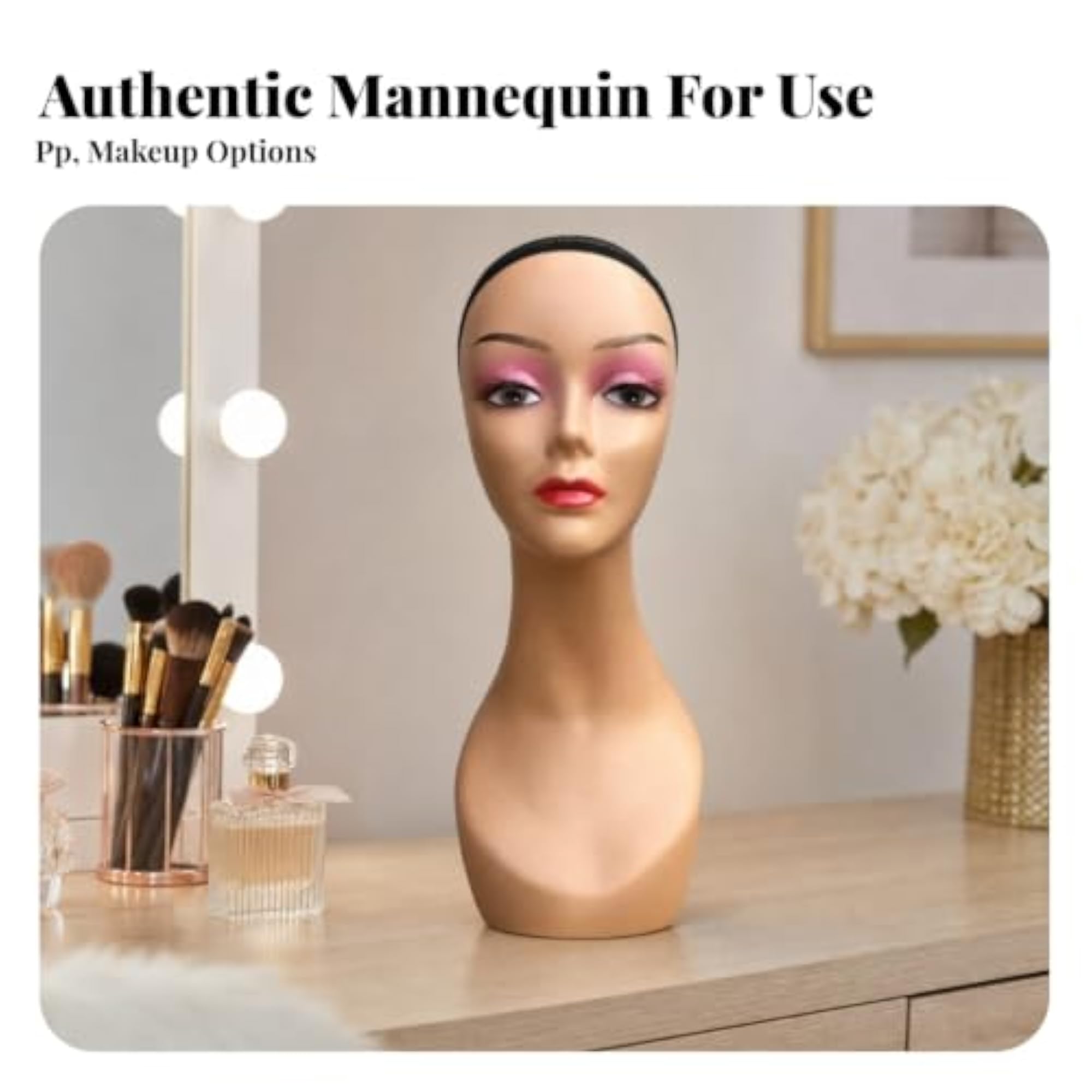 Smooth Molded Head with Hairpiece Cap Display