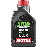 Motul 5100 4T Technosynthese 10W-40 API SL/SJ/SH/SG Semi Synthetic Engine Oil for Bikes s (1L)