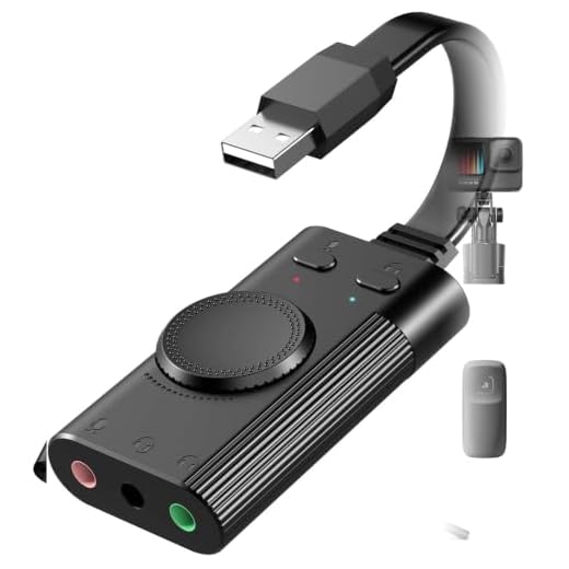 USB Sound Card, TechRise External Sound Card USB to Audio Jack Adapter with Volume Control for Windows and Mac, Plug & Play No Drivers Needed
