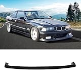 FREEMOTOR802® Front Bumper Lip Splitter Air Dam Chin Spoiler, Fits 1992-1998 BMW E36 M3, AC Style Unpainted Black PU 1PC Lower Guard Protector Underbody Styling Trim