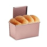 Pullman Loaf Pan with Lid, 0.99Lb Rectangular Toast Box Mold, 8.4 x 4.7 x 4.3inch Non-stick Dough...