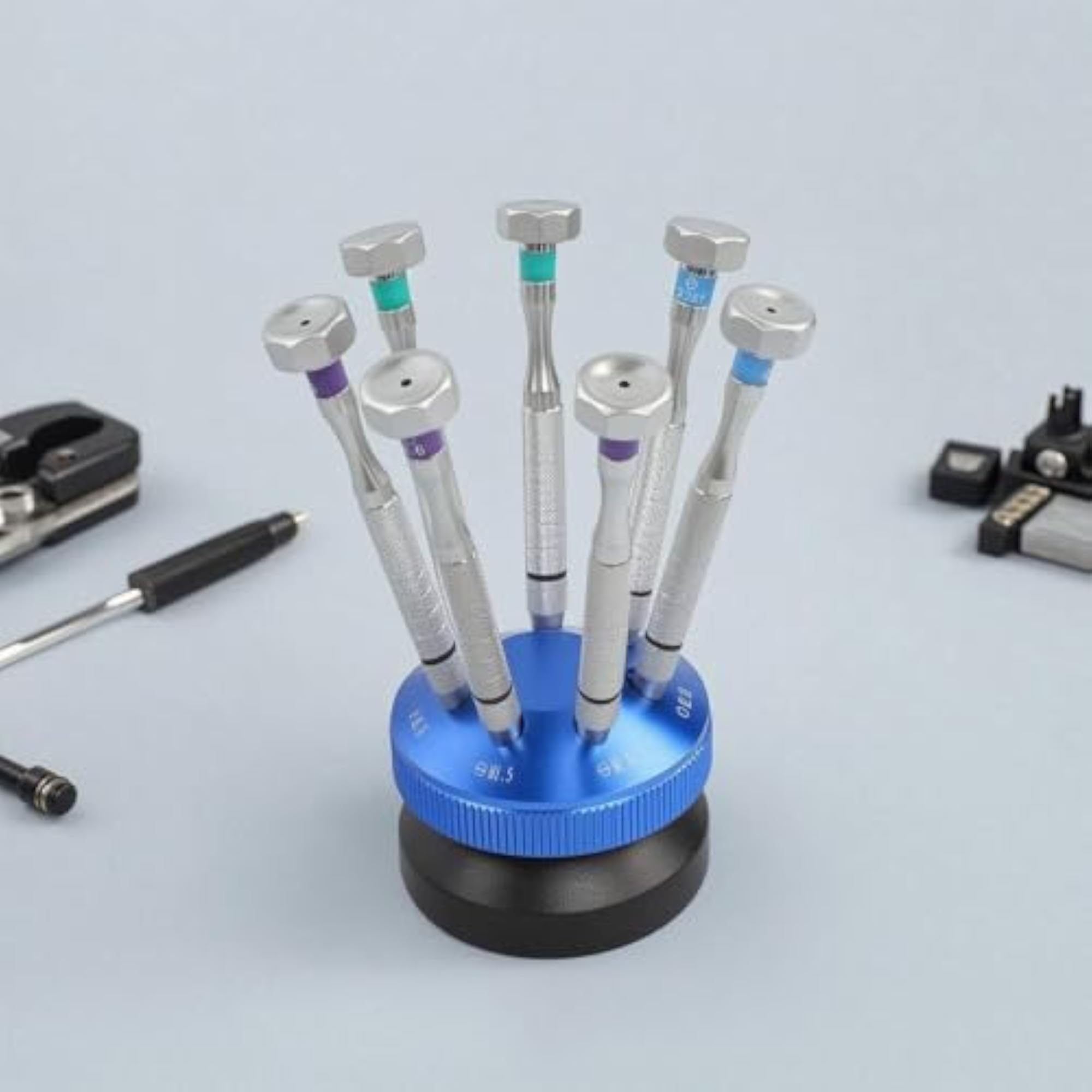 Rotating Precision Screwdriver Set with Stand