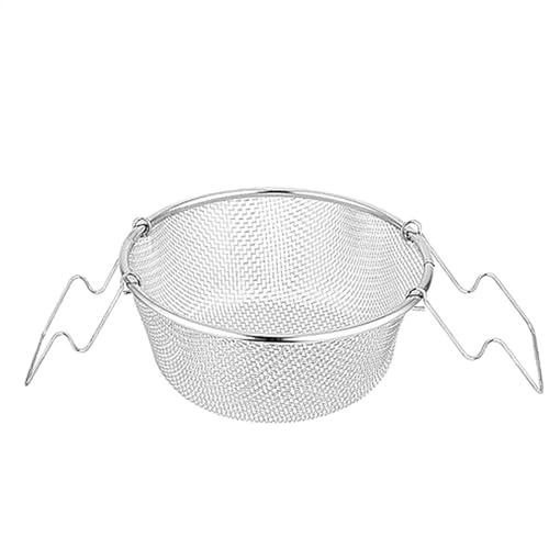Cesto Di Frittura - 22 Cm Cestello Da Frittura Per Padella, Cestello Profondo Per Frittura, Cesto Fritto In Acciaio Inox, Cestino Rotondo Friggitrice Con Manico, Per Fritture Fritte,