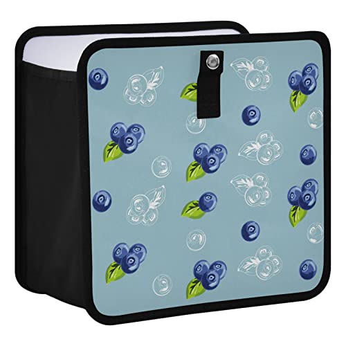 Image of Blueberry Car Trash Can, Cute Fruit Foldable Hanging Car Trash Bag, Small Waterproof Car Accessories Garbage Bin