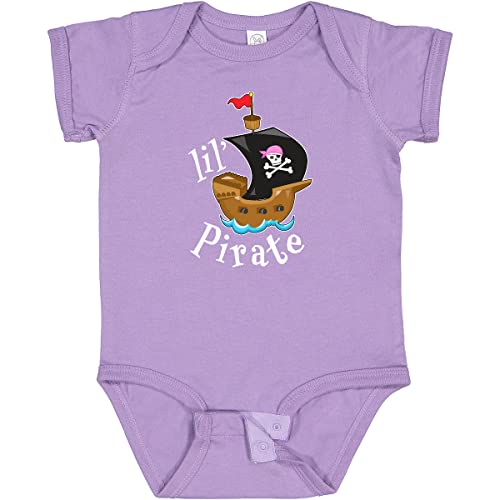Image of inktastic Lil' Pirate Pirate Ship, Pink Bandana Baby Bodysuit
