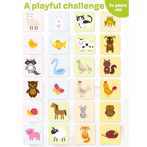 Cubidi Memory Matching Game, Educational Toys for Kids 3+, Montessori Toys, Card Games, works Games, Multicoloured - Image 2
