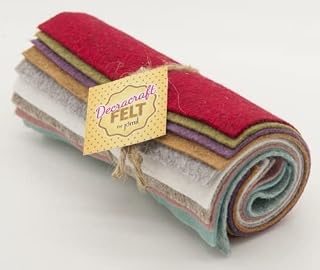 Wool Blend Felt Pieces in a Roll Mix 3 - per Pack of 10