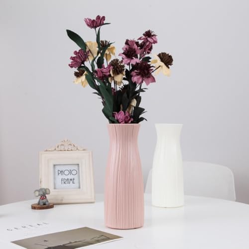 Vase décoratif 24 cm incassable blanc/rose Eawfgtuw