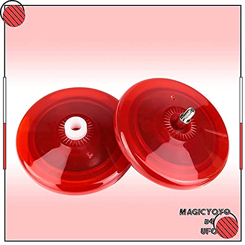 CHEE MONG MAGICYOYO D4 Responsive Yoyo Looping Yoyo for Beginners, Professional Kids Yoyo with PC Body, Durable to Use, Bonus 6 Yo-yo Strings, Yo Yo Glove, Bag (Red with Black Cap)