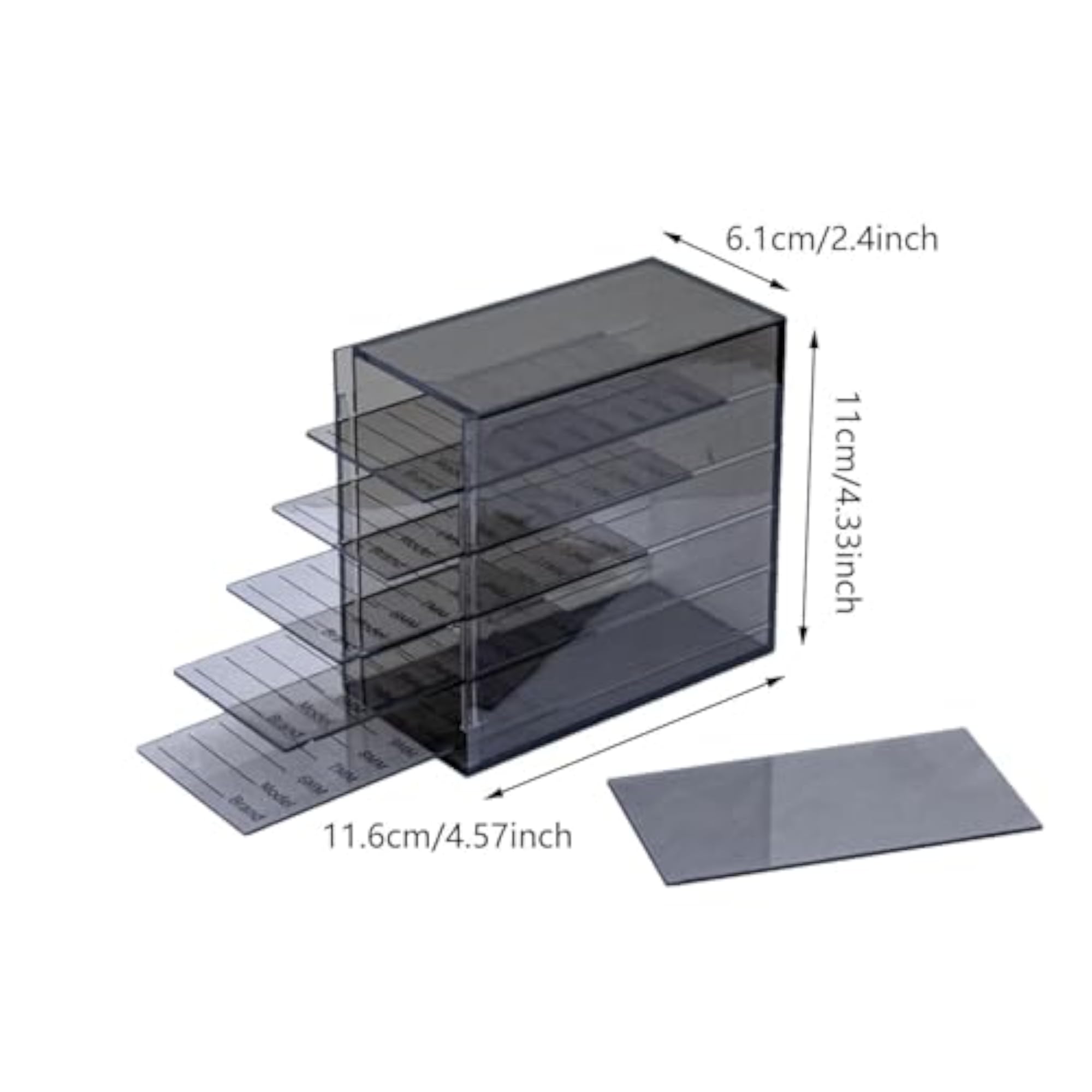 Eyelash Storage Box Practical Clear Eyelash Grafting Tool, Black