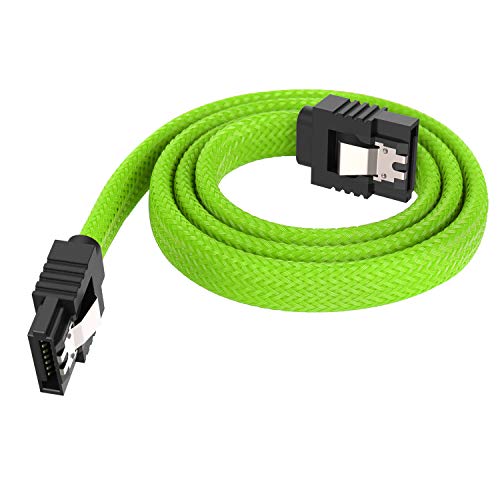 Qivynsry 3Pack Sata Cable Iii 3 Pack 6Gbps Straight Hdd Sdd Data Cable With Locking Latch 50Cm 18 Inch For Sata Hdd, Ssd, Cd Driver, Cd Writer, Green #TOP2