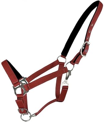 Neoprene Lined 3-Ply Nylon Halter (Red)