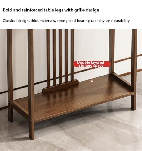 Consola estrecha moderna de pasillo y mesa auxiliar de sofá de madera 6
