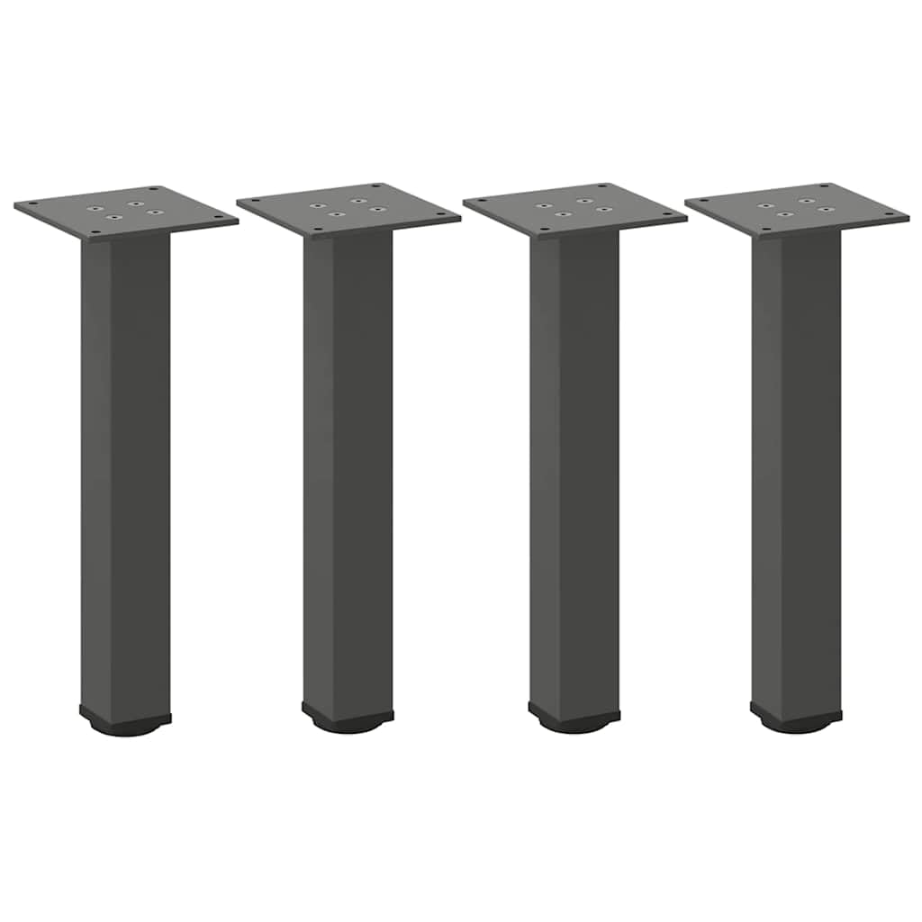 Set di 4 gambe per tavolino da caffè, altezza 42-44 cm, in acciaio verniciato a polvere, regolabili per tavolino da caffè, divano, panca, design moderno, per soggiorno, cucina, ufficio