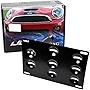 iJDMTOY No Drill Front Bumper Tow Hook License Plate Mounting Bracket Adapter Kit Compatible With 2002-2014 Mini Cooper R50 R52 R53 R55 R56 R57 R58 R59